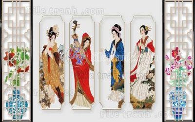 File gốc File tranh gốc tranh tường hoa thủy mặc trung quốc TTQ612 (PNG) nền trong suốt