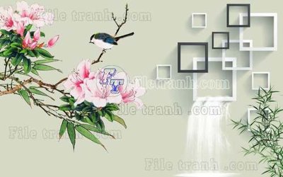 File in trần File tranh gốc tranh tường hoa thủy mặc trung quốc TTQ81 (bản gốc) đại dương