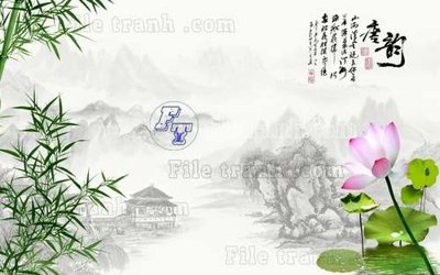 Tải file File tranh gốc tranh tường hoa thủy mặc trung quốc TTQ85 (ảnh gốc) in gạch men