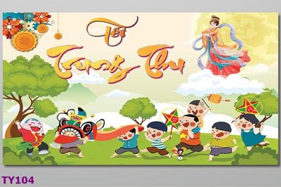 Ảnh gốc File banner trung thu TY104 (siêu chi tiết) để in ấn