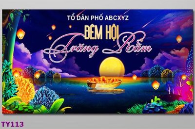 File tranh gốc File banner trung thu TY113 (bản quyền) độc đáo