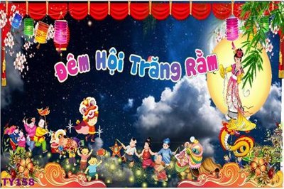 File gốc File banner trung thu TY158 (trang trí) phòng trẻ em