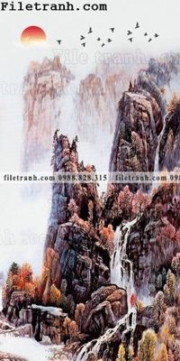 File PSD Tranh phong canh sanh vao cua Trung Quoc105 (gốc) tách lớp chi tiết