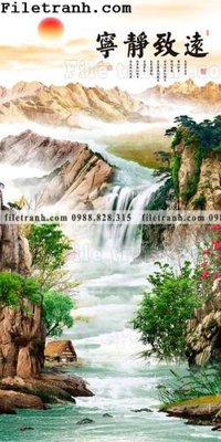 Tải file Tranh phong canh sanh vao cua Trung Quoc113 (PSD) cho in tranh kính