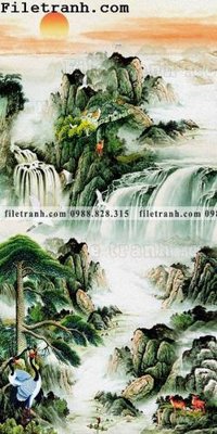 File PSD Tranh phong canh sanh vao cua Trung Quoc130 (gốc) nhiều lớp (multi-layer)