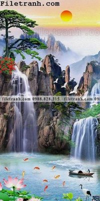 Tải file Tranh phong canh sanh vao cua Trung Quoc149 (ảnh gốc) in tráng gương