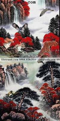 Hình ảnh file gốc Tranh phong canh sanh vao cua Trung Quoc173 (chất lượng cao)