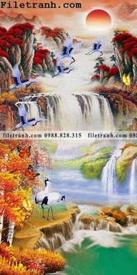 File gốc Tranh phong canh sanh vao cua Trung Quoc174 (dành cho trang trí nội thất)