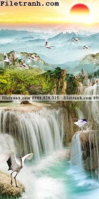 Tải file Tranh phong canh sanh vao cua Trung Quoc206 (gốc) làm tranh treo tường