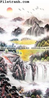 Tải file gốc Tranh phong canh sanh vao cua Trung Quoc210 (in khổ lớn) không vỡ