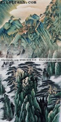 File tranh Tranh phong canh sanh vao cua Trung Quoc231 (gốc) phong cách tối giản