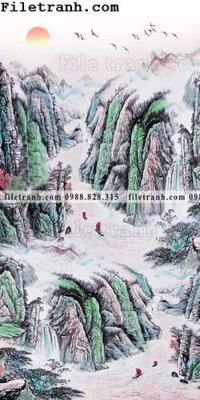 File tranh Tranh phong canh sanh vao cua Trung Quoc239 (ảnh gốc) sắc nét hoàn hảo