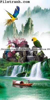 Tải file Tranh phong canh sanh vao cua Trung Quoc245 (gốc) chủ đề phong thủy