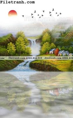 Tải file Tranh phong canh sanh vao cua Trung Quoc291 (ảnh gốc) in gạch men