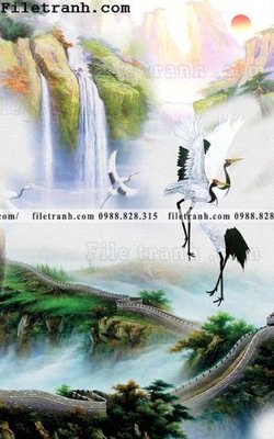 File tranh gốc Tranh phong canh sanh vao cua Trung Quoc336 (bản quyền) độc đáo