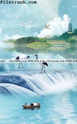 File gốc Tranh phong canh sanh vao cua Trung Quoc353 (in 3D) nghệ thuật