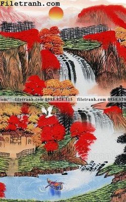 Chi tiết file tranh tráng gương Tranh phong canh sanh vao cua Trung Quoc356 (ảnh gốc)