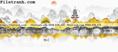 File gốc Tranh treo phong canh muc gio 101 (in tráng gương) sang trọng