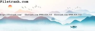 Hình ảnh file gốc in lụa Tranh treo phong canh muc gio 260