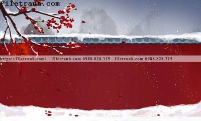 File tranh gốc Tu Cam Thanh mau do moi phong cach Trung Hoa 119 (bản quyền) Filetranh.com