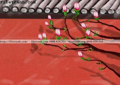 Ảnh gốc Tu Cam Thanh mau do moi phong cach Trung Hoa 123 (độ nét cao) in tráng gương