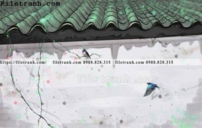 File tranh Tu Cam Thanh mau do moi phong cach Trung Hoa 132 (bản gốc) treo tường