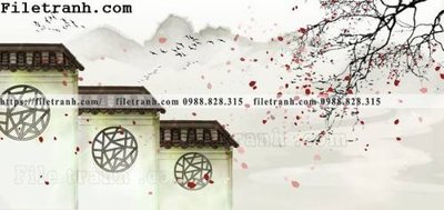 File tranh in tráng gương Tu Cam Thanh mau do moi phong cach Trung Hoa 157 (siêu nét)