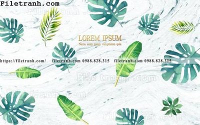 Ảnh gốc Tuong nen la cay phong cach Bac Au 118 (độ nét cao) in mica