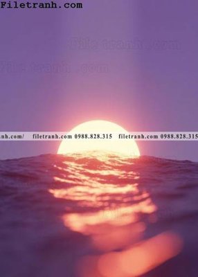 File gốc anh binh minh va hoang hon tren bien 110 (in tráng gương) nghệ thuật