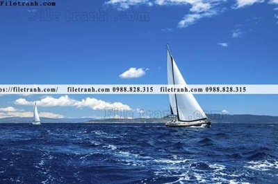 File tranh anh chup thuan buom xuoi gio 106 (bản gốc) in lụa 5D