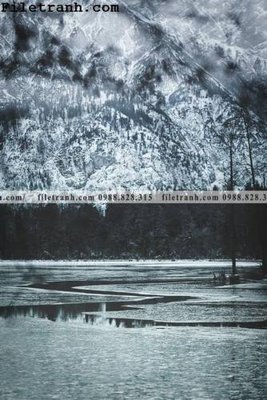 File gốc anh phong canh nui thang dung 155 (in lụa) tranh phong thủy