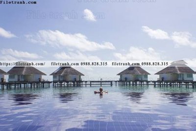 File tranh bai bien dai duong 202 (bản gốc) in lụa dán tường