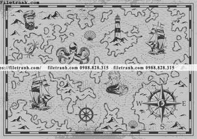 Tải file ban do dinh vi thoi xua 1506 (gốc) làm tranh trang trí