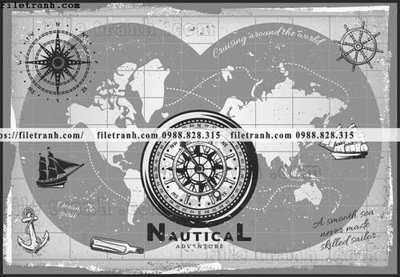 File tranh ban do dinh vi thoi xua 1517 (ảnh gốc) in trần 3D