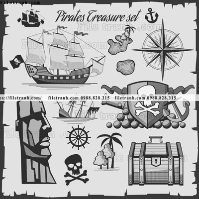 Tải file ban do dinh vi thoi xua 1518 (PSD) cho in tranh 3D