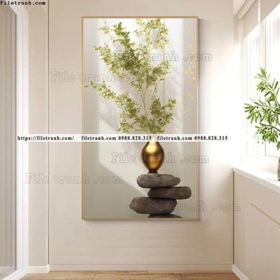 Tải file binh hoa va cay phong cach bac au 500 (gốc) in tranh tráng gương