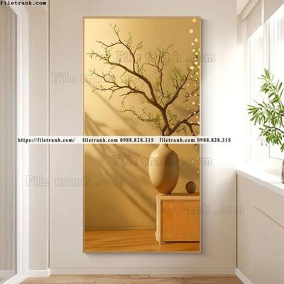 File in trần binh hoa va cay phong cach bac au 543 (file gốc) xuyên sáng