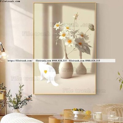 File in trần binh hoa va cay xanh phan chieu anh sang 500 (file gốc) phong thủy