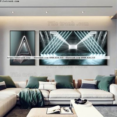 File gốc bo 2 truu tuong anh sang hien dai 502 (in tráng gương) sang trọng