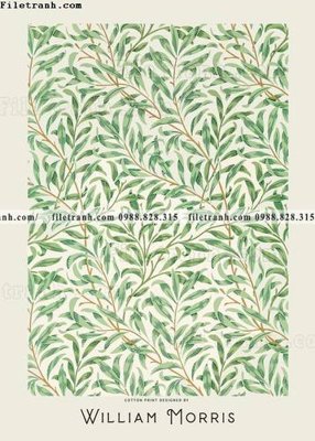 File gốc bong hoa phong cach Bac Au William 506 (in lụa) cao cấp