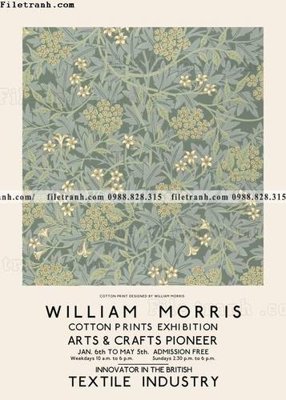 File tranh bong hoa phong cach Bac Au William 515 (ảnh gốc) không bị mờ