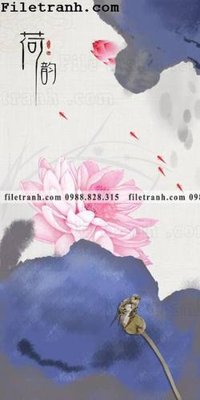 File in trần bong hoa sen trung quoc 132 (file gốc) phong thủy