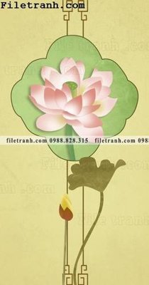 Download file gốc bong hoa sen trung quoc 161 (in lụa) hoa lá