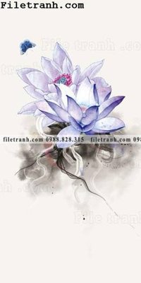 File tranh in trần 3D bong hoa sen trung quoc 175 (ảnh gốc)