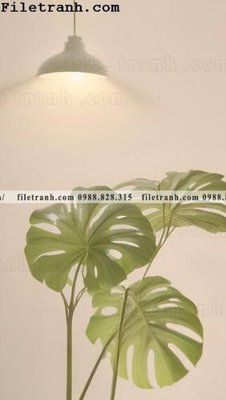 File tranh buc anh cay xanh anh sang va bong toi phong cach Bac Au 103 (bản gốc) in lụa 5D