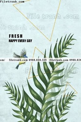 Download file buc anh cay xanh kieu Anh phong cach Bac Au 117 (gốc) in mica cao cấp