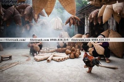 Chi tiết file tranh tráng gương buc anh chup anh phong canh thon que 102 (ảnh gốc)