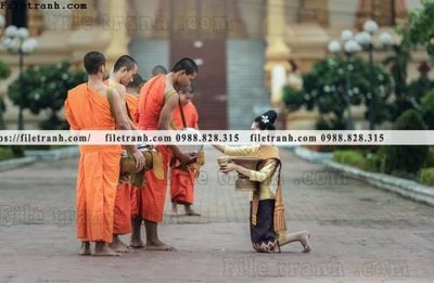 File tranh buc anh chup anh phong canh thon que 108 (gốc) in trên kính