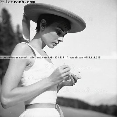 File tranh buc anh cua Audrey Hepburn 120 (ảnh gốc) độc quyền