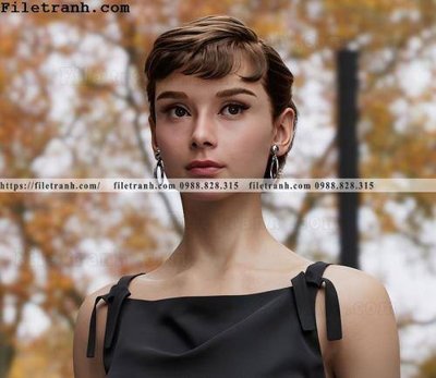 File in trần buc anh cua Audrey Hepburn 151 (bản gốc) phong cảnh